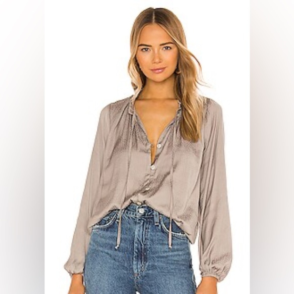 Show Me Your Mumu Taupe Blouse